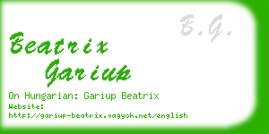 beatrix gariup business card